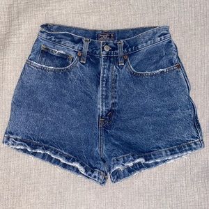 Abercrombie high rise denim shorts